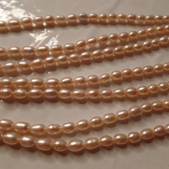 Honora Multi Strand (7) Soft Pink Peal Necklace 9.25 Sterling Stamped Apx 16" - Picture 4 of 9